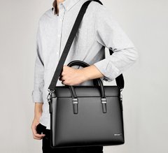 Чоловіча сумка портфель для документів формат А4, діловий портфель керівника, сумка для ноутбука еко шкіра Коричневий