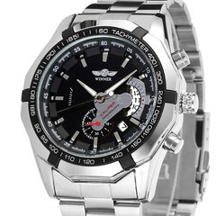 Чоловічий класичний механічний годинник Winner Titanium Silver 1 038