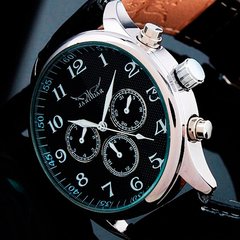 Чоловічий класичний механічний годинник Jaragar Elite Black 1013