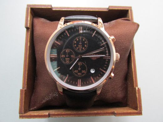 Чоловічий класичний кварцовий годинник Guanquin Digit Black 8801